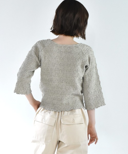 RETRO GIRL（レトロガール）の「ワッシャードロストTee（Tシャツ/カットソー・レディース・ライトグレー/ブラック/オフホワイト/グリーン・FREE）」の22枚目の写真