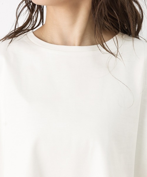 100% ORGANIC COTTON(100パーセントオーガニックコットン)の「ポンチョシルエット 半袖Tシャツ(Tシャツ/カットソー・レディース・サックスブルー/ブラック/ブラウン/ホワイト・フリー)」の12枚目の写真