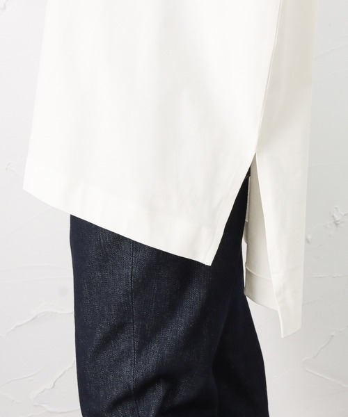 100% ORGANIC COTTON(100パーセントオーガニックコットン)の「ポンチョシルエット 半袖Tシャツ(Tシャツ/カットソー・レディース・サックスブルー/ブラック/ブラウン/ホワイト・フリー)」の16枚目の写真