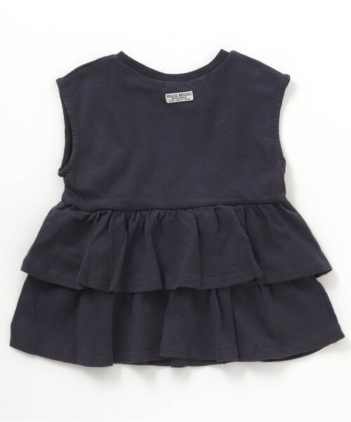 BREEZE（ブリーズ）の「ティアードフリルチュニック（チュニック・キッズ・ネイビー/レッド・130/120/80/140/90/100/110）」の3枚目の写真