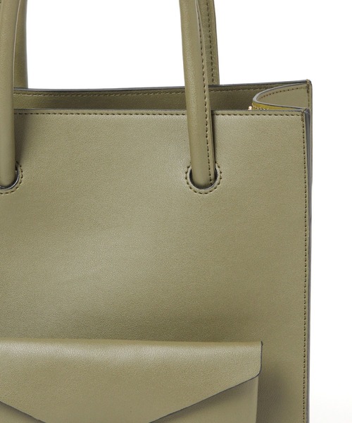 GLOBAL WORK（グローバルワーク）の「縦型ポケットショルダー/945525（ショルダーバッグ・レディース・オフホワイト/ブラック/グリーン・FREE）」の12枚目の写真