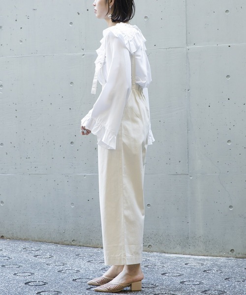 AS KNOW AS PINKY（アズノゥアズピンキー）の「サス付ゆるりなパンツ（サロペット/オーバーオール・レディース・ベージュ/インディゴブルー/ブルー/アイボリー・FREE）」の20枚目の写真