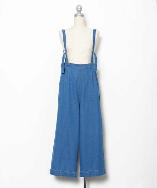 AS KNOW AS PINKY（アズノゥアズピンキー）の「サス付ゆるりなパンツ（サロペット/オーバーオール・レディース・ベージュ/インディゴブルー/ブルー/アイボリー・FREE）」の8枚目の写真