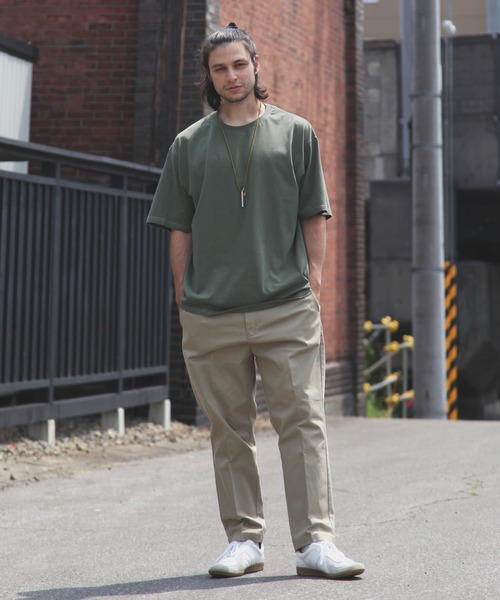 UNCORD（アンコード）の「【UNCORD】バックタグカラーステッチビッグシルエットTシャツ（Tシャツ/カットソー・レディース・ホワイト/ブラック/ベージュ/カーキ/オートミール・MEDIUM/LARGE/X-LARGE）」の14枚目の写真