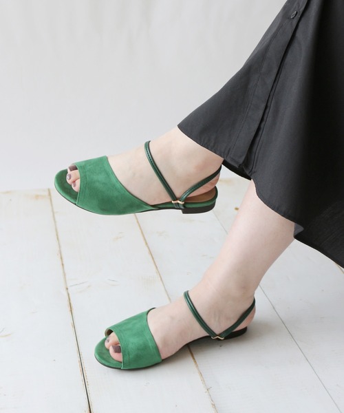 Fin（フィン）の「2WAYフラットサンダル（サンダル・レディース・ブラック/ネイビー/シルバー/オレンジ/グリーン・LL/S/M/L）」の3枚目の写真