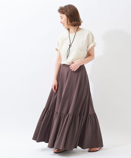 plage（プラージュ）の「【MIXTA/ミクスタ】CN WITH PK Tシャツ◆（Tシャツ/カットソー・レディース・ホワイト/ブラック/ネイビー/キャメル・FREE）」の21枚目の写真