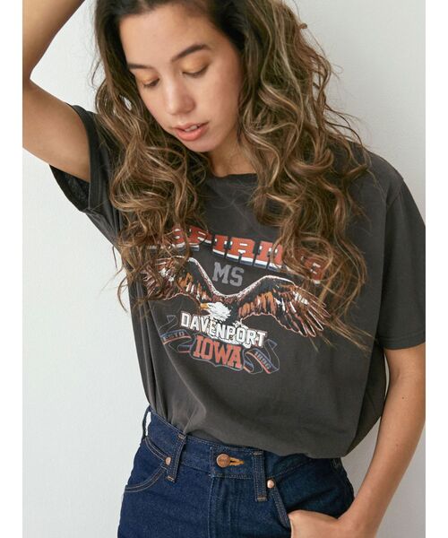 Ungrid（アングリッド）の「イーグルプリントTee（Tシャツ/カットソー・レディース・チャコールグレー/オフホワイト・FREE）」の3枚目の写真