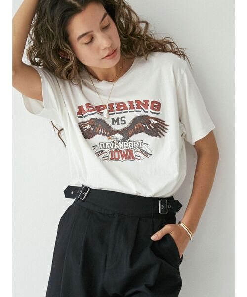 Ungrid（アングリッド）の「イーグルプリントTee（Tシャツ/カットソー・レディース・チャコールグレー/オフホワイト・FREE）」の14枚目の写真