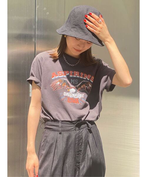 Ungrid（アングリッド）の「イーグルプリントTee（Tシャツ/カットソー・レディース・チャコールグレー/オフホワイト・FREE）」の11枚目の写真