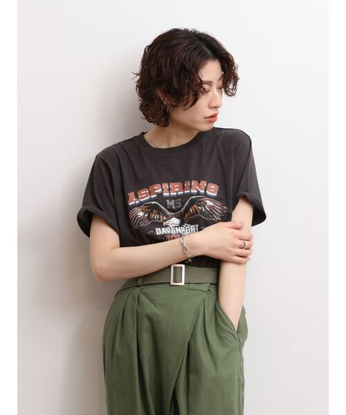 Ungrid（アングリッド）の「イーグルプリントTee（Tシャツ/カットソー・レディース・チャコールグレー/オフホワイト・FREE）」の22枚目の写真