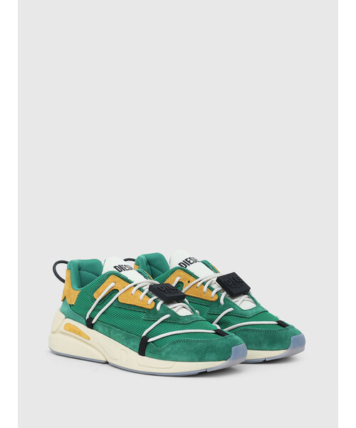 DIESEL(ディーゼル)の「メンズ メッシュ&レース ダッドスニーカー(スニーカー・メンズ・ブルー/グリーン・42/41/44/43/40)」の9枚目の写真