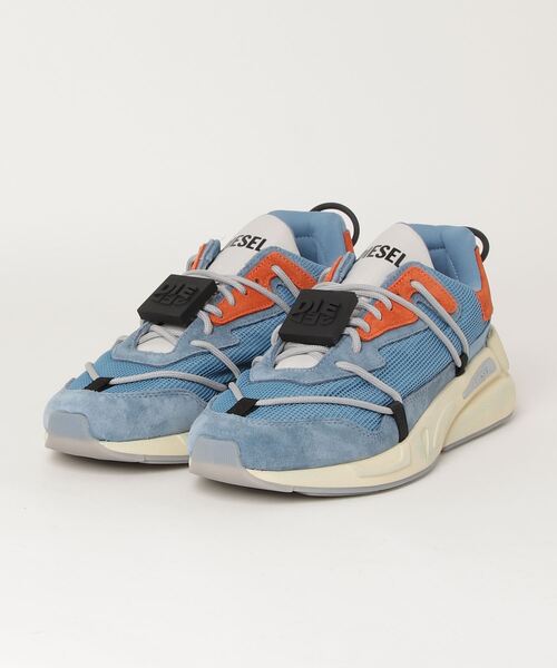 DIESEL(ディーゼル)の「メンズ メッシュ&レース ダッドスニーカー(スニーカー・メンズ・ブルー/グリーン・42/41/44/43/40)」の2枚目の写真