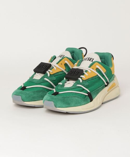 DIESEL(ディーゼル)の「メンズ メッシュ&レース ダッドスニーカー(スニーカー・メンズ・ブルー/グリーン・42/41/44/43/40)」の1枚目の写真