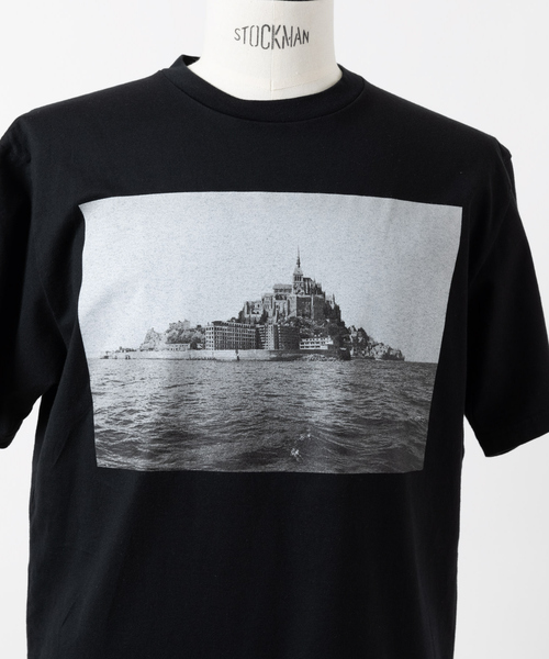 DESIGNWORKS(デザインワークス)の「P.M.Ken Mont-Saint-Michel.GunkanJima Tシャツ(Tシャツ/カットソー・メンズ・ホワイト/ブラック・M/L)」の6枚目の写真