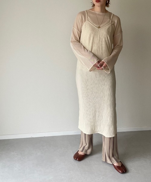 シワ加工カットキャミワンピース ワンピース Y M By Misato イムバイミサト のファッション通販 Zozotown