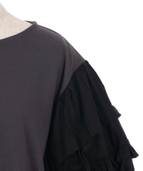 axes femme(アクシーズファム)の「ボリューム袖カットチュニ(Tシャツ/カットソー・レディース・キナリ/チャコール/ミント・MEDIUM)」の20枚目の写真