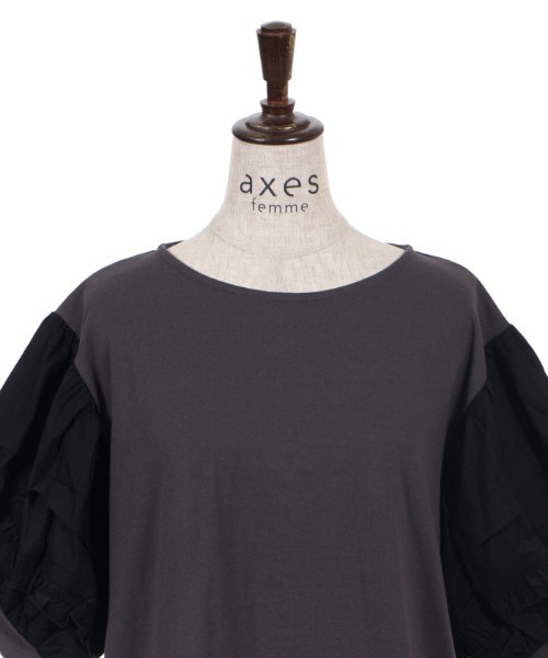 axes femme(アクシーズファム)の「ボリューム袖カットチュニ(Tシャツ/カットソー・レディース・キナリ/チャコール/ミント・MEDIUM)」の16枚目の写真