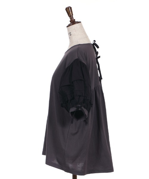 axes femme(アクシーズファム)の「ボリューム袖カットチュニ(Tシャツ/カットソー・レディース・キナリ/チャコール/ミント・MEDIUM)」の14枚目の写真