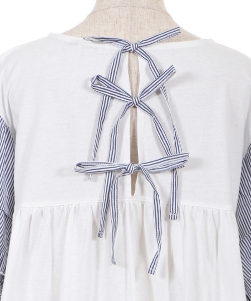 axes femme(アクシーズファム)の「ボリューム袖カットチュニ(Tシャツ/カットソー・レディース・キナリ/チャコール/ミント・MEDIUM)」の9枚目の写真