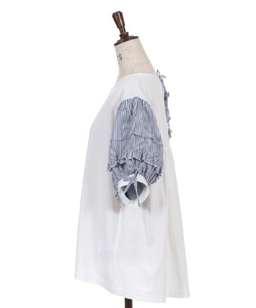 axes femme(アクシーズファム)の「ボリューム袖カットチュニ(Tシャツ/カットソー・レディース・キナリ/チャコール/ミント・MEDIUM)」の4枚目の写真