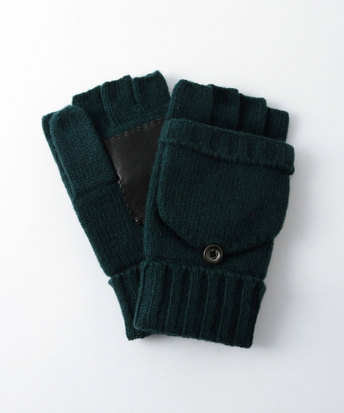 BEAUTY&YOUTH UNITED ARROWS（ビューティーアンドユースユナイテッドアローズ）の「＜steven alan＞ LAMB SOLID MITTEN GLV/ｸﾞﾛｰﾌﾞ ◆（手袋・メンズ・ホワイト/ダークグリーン/ネイビー・フリー）」の2枚目の写真