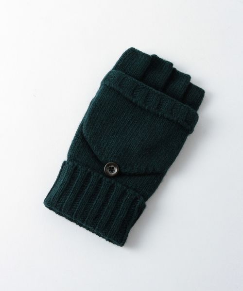 BEAUTY&YOUTH UNITED ARROWS（ビューティーアンドユースユナイテッドアローズ）の「＜steven alan＞ LAMB SOLID MITTEN GLV/ｸﾞﾛｰﾌﾞ ◆（手袋・メンズ・ホワイト/ダークグリーン/ネイビー・フリー）」の4枚目の写真