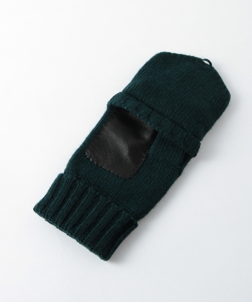 BEAUTY&YOUTH UNITED ARROWS（ビューティーアンドユースユナイテッドアローズ）の「＜steven alan＞ LAMB SOLID MITTEN GLV/ｸﾞﾛｰﾌﾞ ◆（手袋・メンズ・ホワイト/ダークグリーン/ネイビー・フリー）」の7枚目の写真
