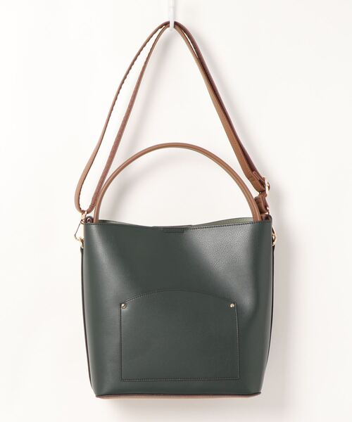 SAC（サック）の「セットポーチ付きカラーコンビ　トートバッグ  SAC unit（トートバッグ・レディース・グリーン/ダークベージュ/レッド/イエロー・FREE）」の5枚目の写真