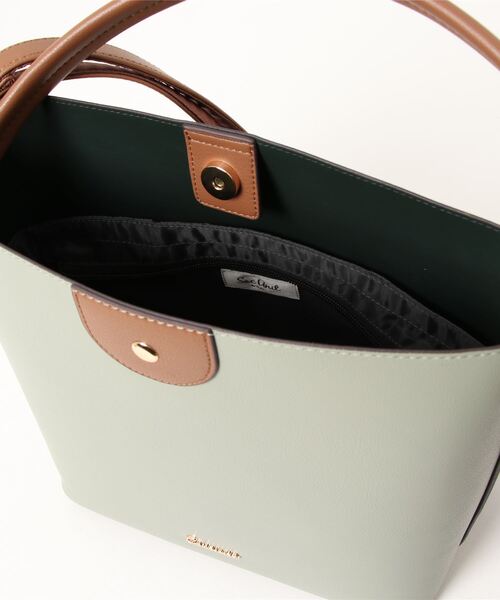 SAC（サック）の「セットポーチ付きカラーコンビ　トートバッグ  SAC unit（トートバッグ・レディース・グリーン/ダークベージュ/レッド/イエロー・FREE）」の10枚目の写真