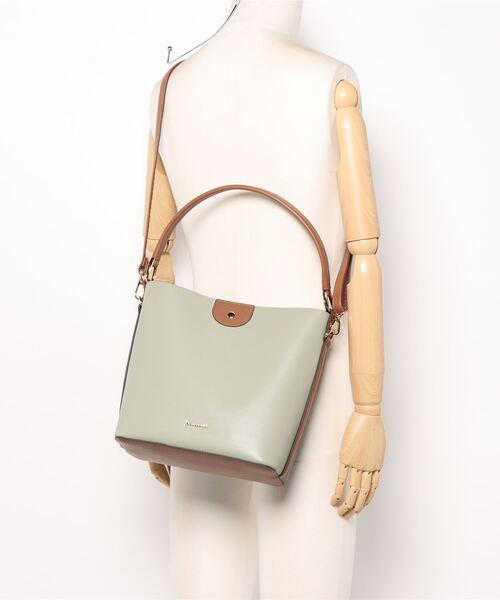 SAC（サック）の「セットポーチ付きカラーコンビ　トートバッグ  SAC unit（トートバッグ・レディース・グリーン/ダークベージュ/レッド/イエロー・FREE）」の12枚目の写真