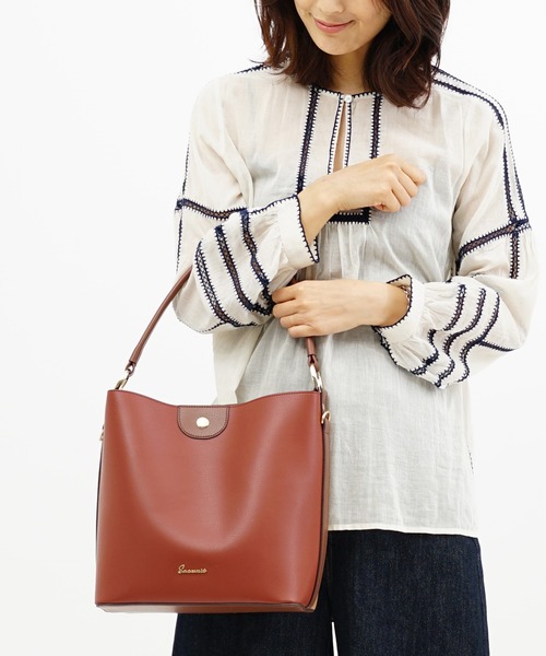 SAC（サック）の「セットポーチ付きカラーコンビ　トートバッグ  SAC unit（トートバッグ・レディース・グリーン/ダークベージュ/レッド/イエロー・FREE）」の4枚目の写真