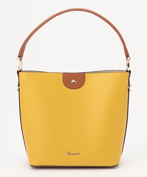 SAC（サック）の「セットポーチ付きカラーコンビ　トートバッグ  SAC unit（トートバッグ・レディース・グリーン/ダークベージュ/レッド/イエロー・FREE）」の3枚目の写真