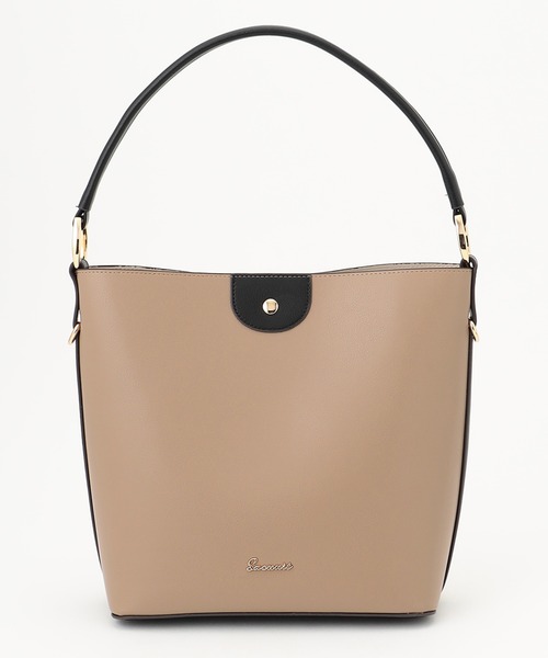 SAC（サック）の「セットポーチ付きカラーコンビ　トートバッグ  SAC unit（トートバッグ・レディース・グリーン/ダークベージュ/レッド/イエロー・FREE）」の2枚目の写真