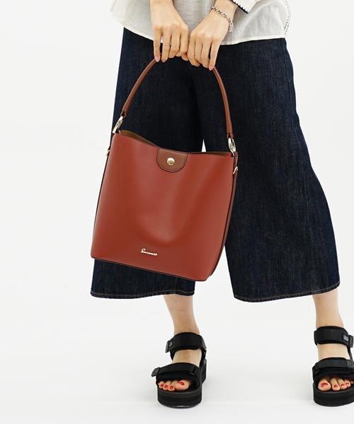 SAC（サック）の「セットポーチ付きカラーコンビ　トートバッグ  SAC unit（トートバッグ・レディース・グリーン/ダークベージュ/レッド/イエロー・FREE）」の13枚目の写真