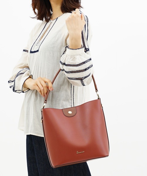 SAC（サック）の「セットポーチ付きカラーコンビ　トートバッグ  SAC unit（トートバッグ・レディース・グリーン/ダークベージュ/レッド/イエロー・FREE）」の14枚目の写真