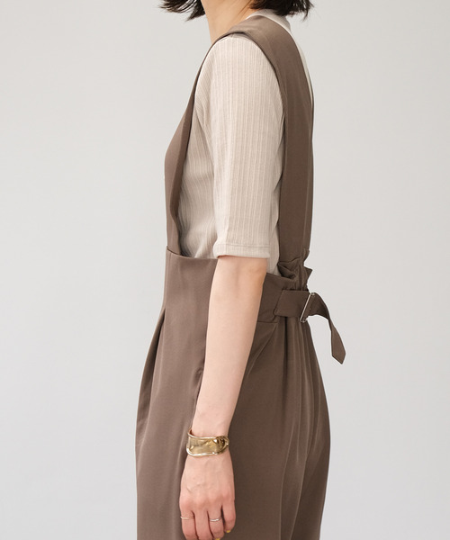 ＡＮＤＪ（アンドジェイ）の「ランダムリブ異素材切替ブザムトップス（Tシャツ/カットソー・レディース・アイボリー/グレイッシュベージュ/ブルー・M）」の16枚目の写真