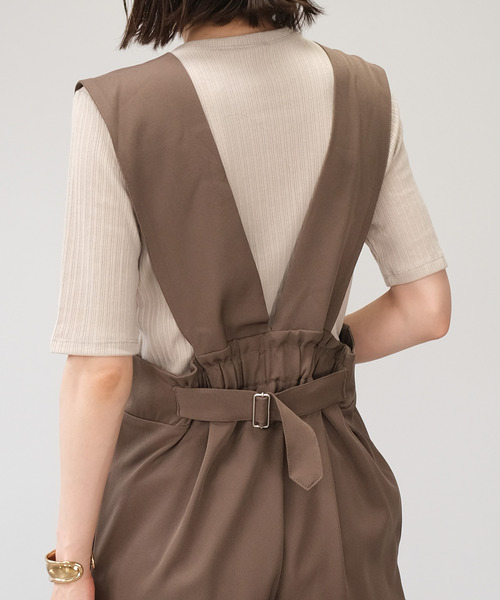 ＡＮＤＪ（アンドジェイ）の「ランダムリブ異素材切替ブザムトップス（Tシャツ/カットソー・レディース・アイボリー/グレイッシュベージュ/ブルー・M）」の17枚目の写真