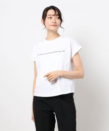 Lui's | メッセージプリントフレンチTシャツ(Tシャツ/カットソー)