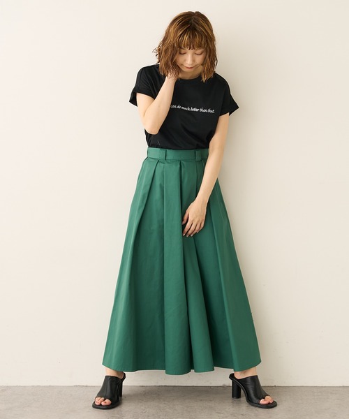 Lui's（ルイス）の「メッセージプリントフレンチTシャツ（Tシャツ/カットソー・レディース・ホワイト/ブラック/ベージュ・FREE）」の14枚目の写真