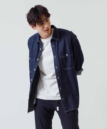 ADAM ET ROPE' | コットンUSAドライデニムワイドシルエットシャツ(シャツ/ブラウス)