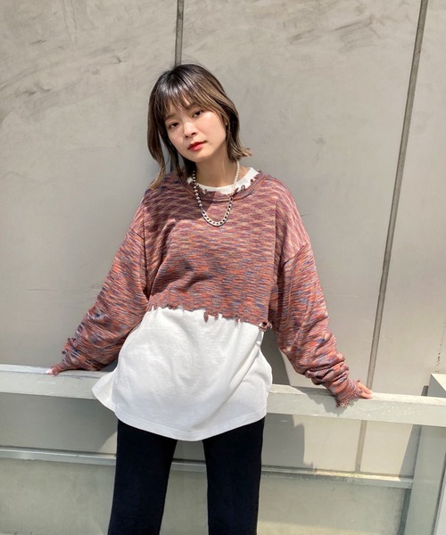 WHO'S WHO gallery（フーズフーギャラリー）の「knit mind...ロンT（Tシャツ/カットソー・レディース・オフホワイト・FREE）」の21枚目の写真