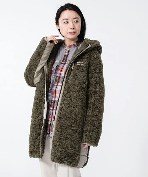 KRIFF MAYER Lady's Collection(クリフメイヤーレディースコレクション)の「シャギーボアロングフードJK(その他アウター・レディース・ベージュ/ネイビー/グレー/カーキ/ナチュラル/カラフル/レンガ・MEDIUM/LARGE)」の8枚目の写真