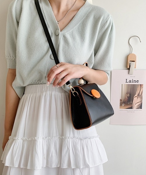 Coo+i(クーイ)の「2wayミニ デザイン ショルダーバッグ(ショルダーバッグ・レディース・ブルー/ミント/ベージュ/ブラック・FREE)」の2枚目の写真