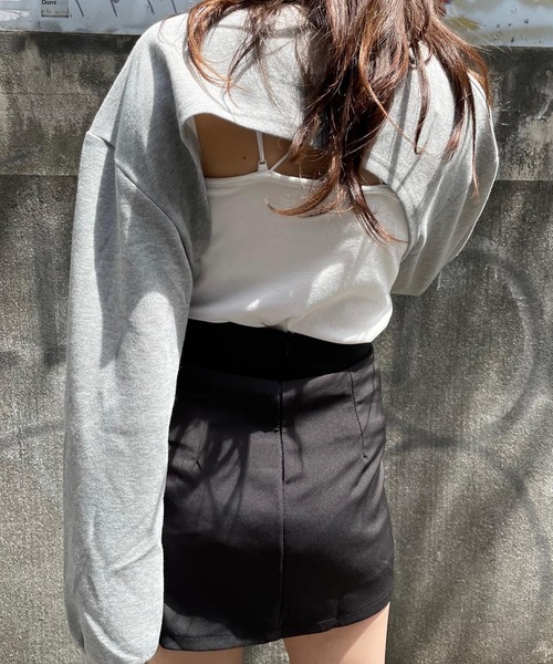 WEGO（ウィゴー）の「WEGO/ショートトップス（スウェット・レディース・パープル/杢グレー/ブラック・FREE）」の11枚目の写真