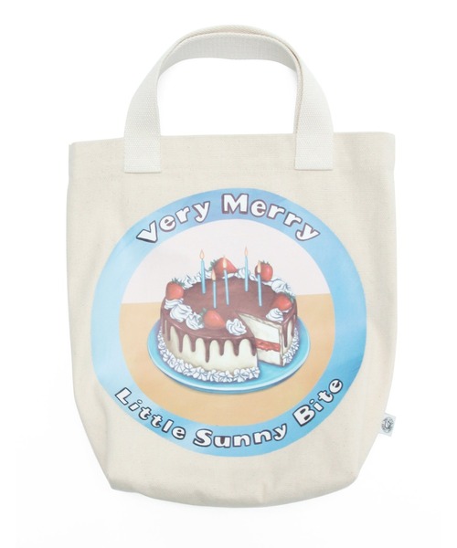 Little sunny bite（リトルサニーバイト）の「Very Merry little sunny bite tote bag（トートバッグ・レディース・ホワイト・FREE）」の2枚目の写真