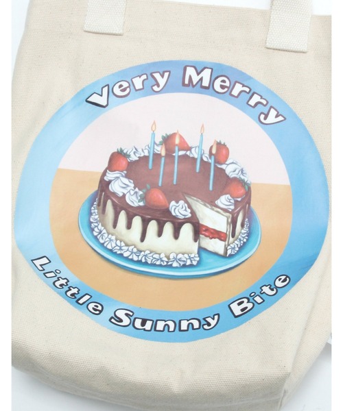 Little sunny bite（リトルサニーバイト）の「Very Merry little sunny bite tote bag（トートバッグ・レディース・ホワイト・FREE）」の4枚目の写真