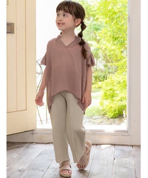 fifth（フィフス）の「【KIDS】センタープレスリラックスニットパンツ（その他パンツ・キッズ・ブラック/ライトグリーン/ライトベージュ・110/120/130）」の2枚目の写真