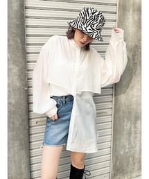 ENVYM | シアーラッフルシャツ(シャツ/ブラウス)