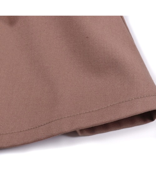 TartineetChocolat/リボンバイカラーポンチ切り替えフレア長袖ワンピース(100~140cm)