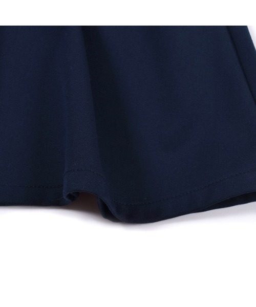 TartineetChocolat/リボンバイカラーポンチ切り替えフレア長袖ワンピース(100~140cm)